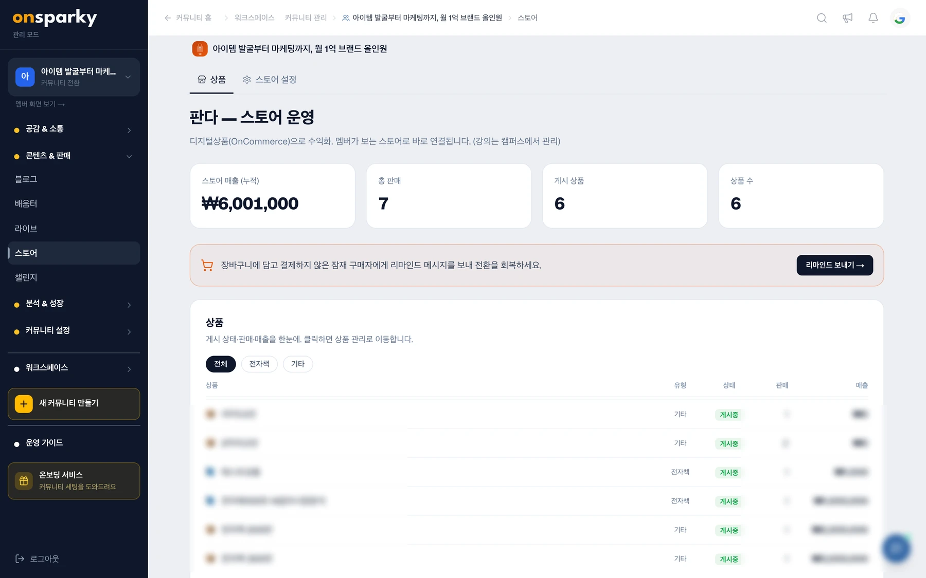 스토어 운영 대시보드